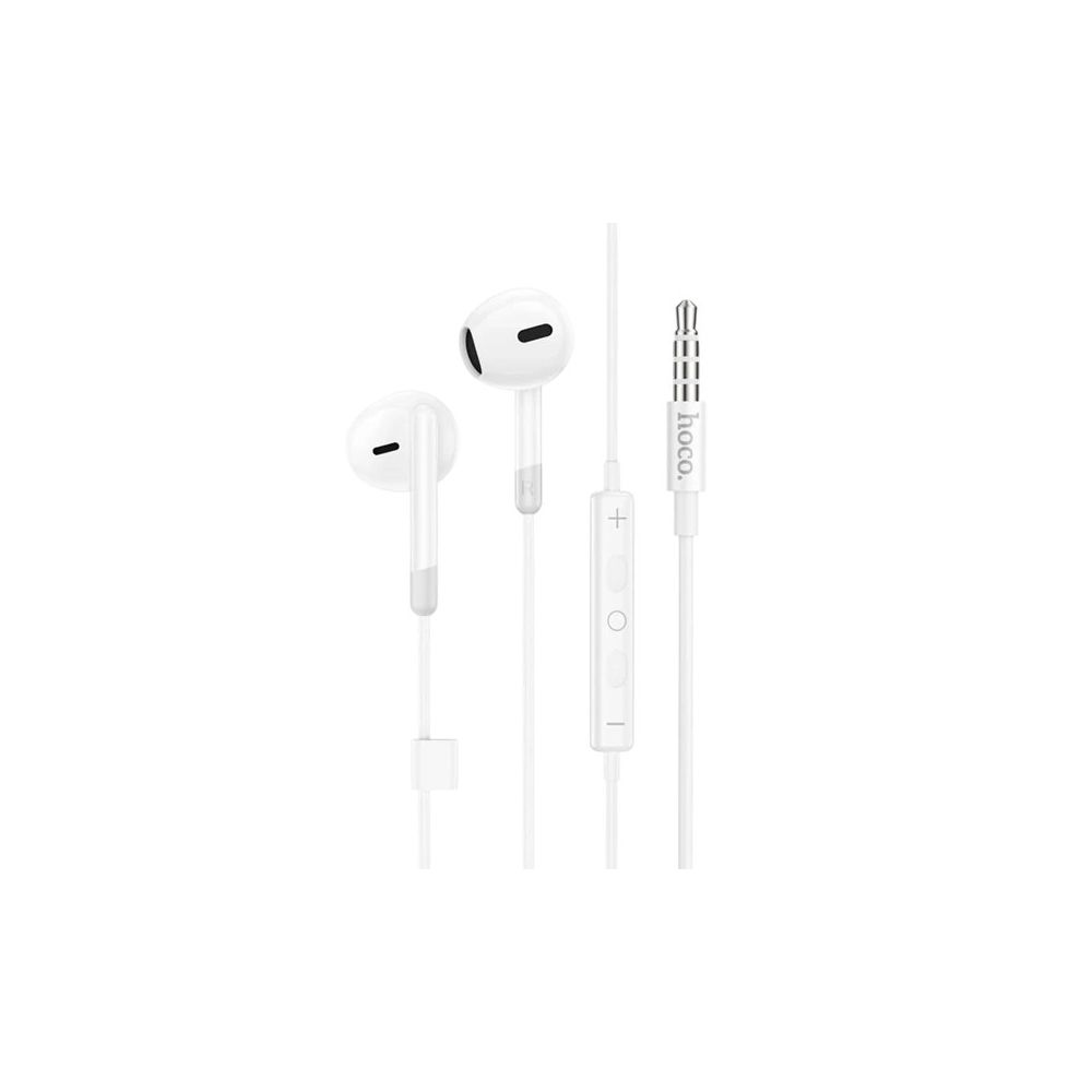 Hoco M109 Beyaz 3.5 mm Mikrofonlu Kablolu Kulaklık