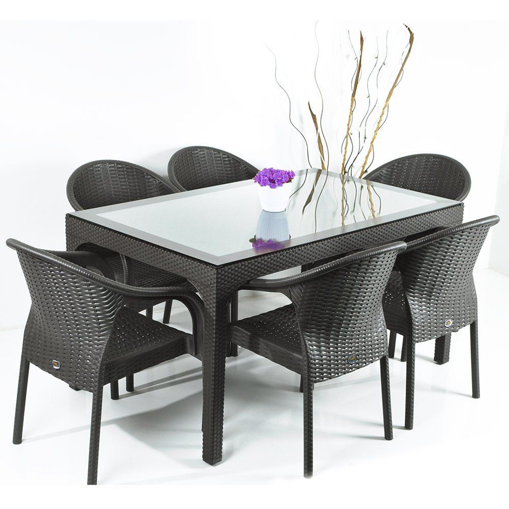 Holiday Hm730 Rattan Camli 90x150 Cm Masa 6 Adet Hk700 Markiz Koltuk Fiyatlari