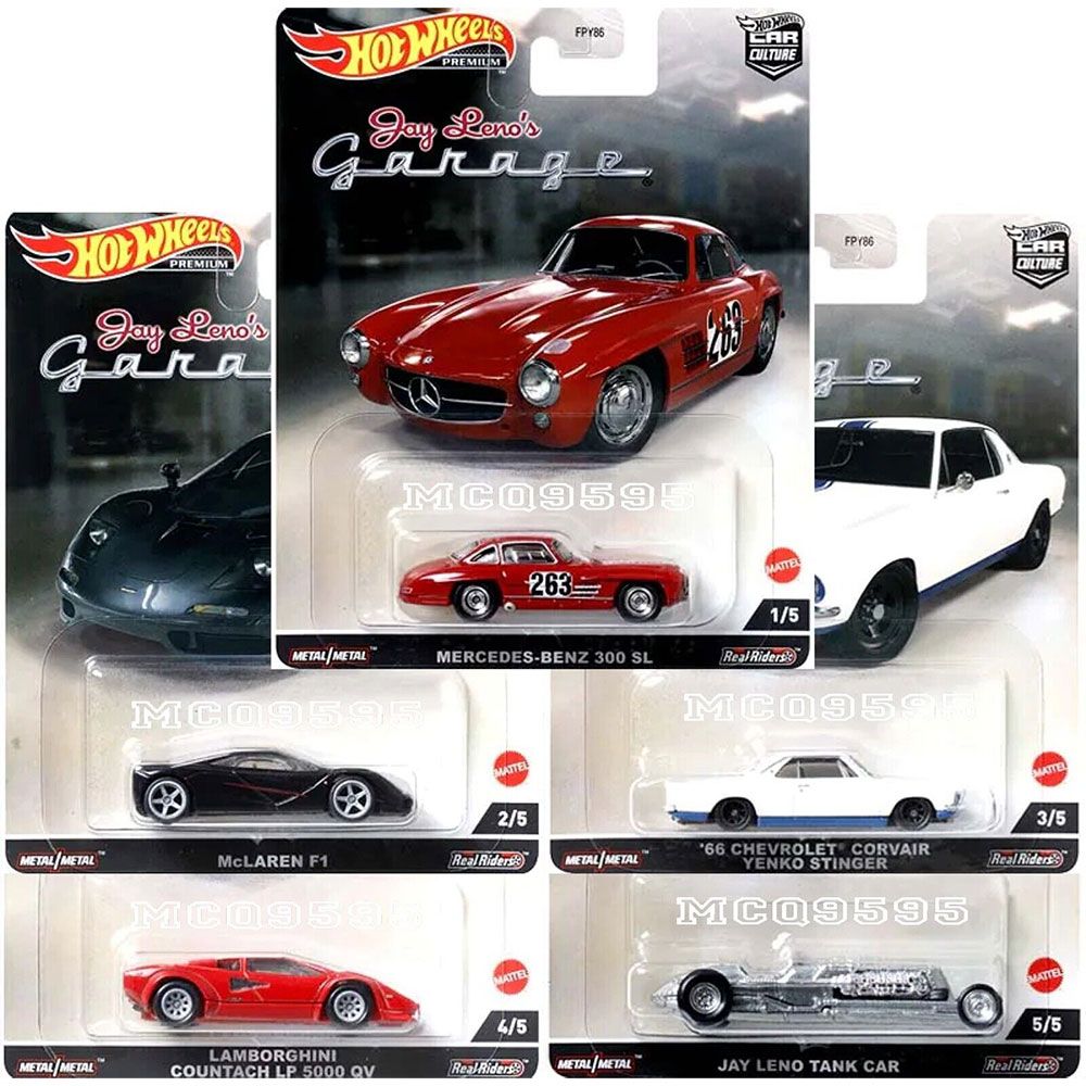 Hot Wheels FPY86 Premium Arabalar Serisi Jay Leno's Garage Seti