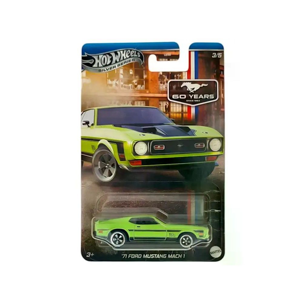 Hot Wheels JBY52 Silver Series Siyah Beyaz 71 Ford Mustang Mach 1