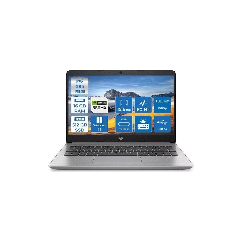 HP 250 G9 Intel Core i5-1235U 16GB RAM 512GB SSD 2GB MX550 Windows