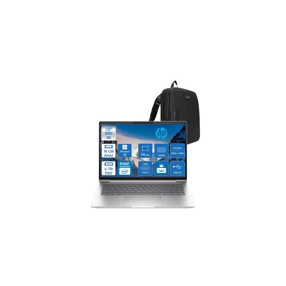 HP EliteBook 640 G11 B2PK3ES Ultra 5 125U 16GB RAM 4TB SSD Windows 11 Pro 14 inç Laptop - Notebook