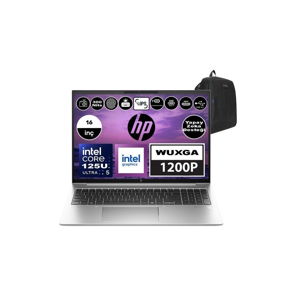 HP EliteBook 860 G11 8A4S8EA Ultra 5 125U 64GB RAM 512GB SSD Windows 11 Pro 16 inç Laptop - Notebook