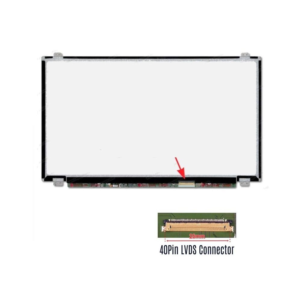 15.6" HD LED LCD Screen Replacement For HP ENVY M6-1105dx - 40 Pin, 1366x768