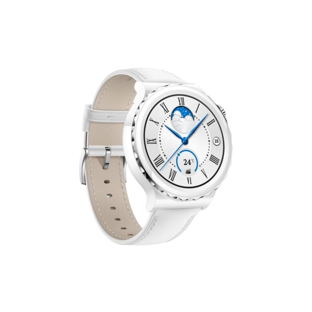 Huawei Watch GT3 Pro Seramik Deri Beyaz Akıllı Saat Teşhir- Outlet