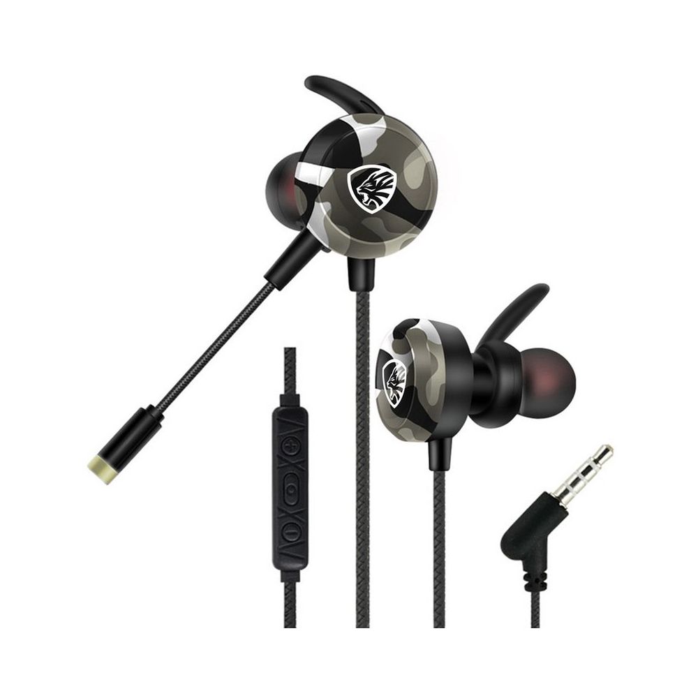 Hytech HY-GK4 Esnek Mikrofonlu Kamuflajlı Kulak İçi Siyah Renk Oyuncu Kulaklığı