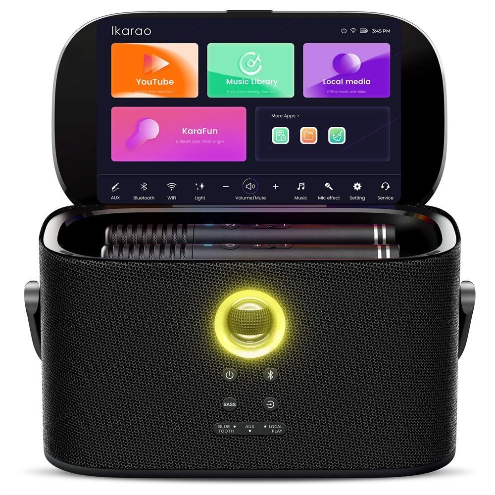 Ikarao Partybox Shell S2 140 W Karaoke Siyah Bluetooth Hoparlör Seti