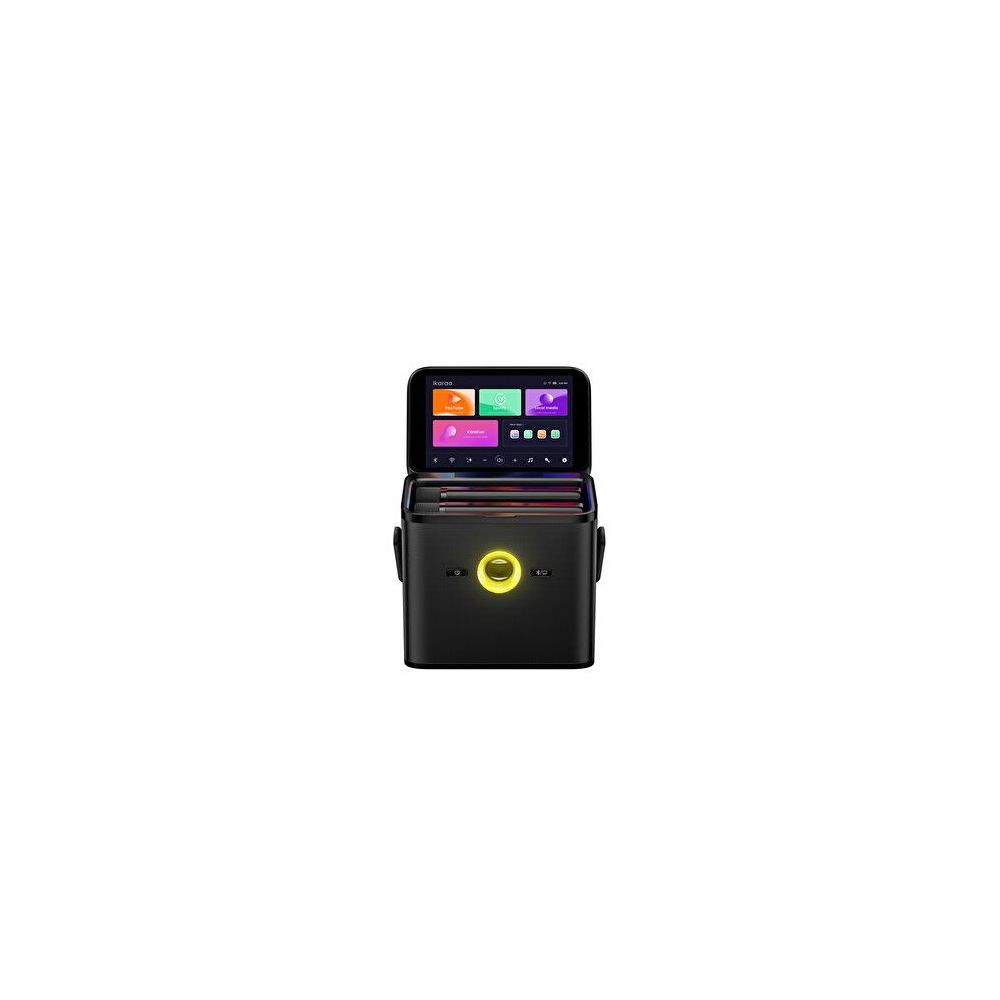 Ikarao Partybox Shell S3 RGB Işıklı Taşınabilir 80 W Siyah Karaoke Bluetooth Hoparlör Seti