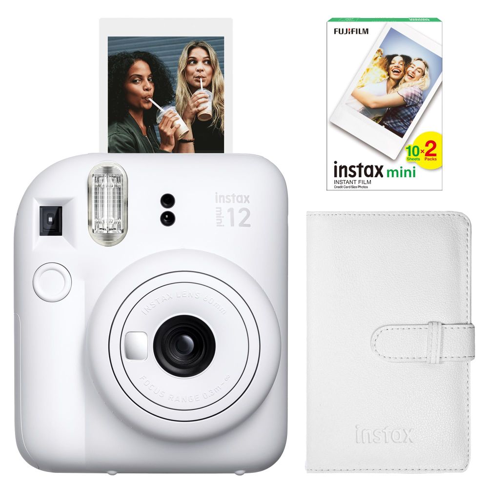 Instax Mini 12 Beyaz 20'li Film Laporta Albüm ve Fotoğraf Makinesi Seti