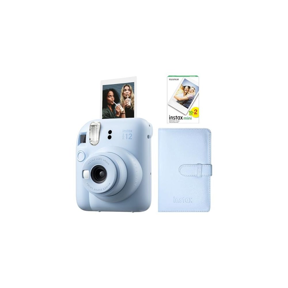 Instax Mini 12 Mavi 20'li Film Laporta Albüm ve Fotoğraf Makinesi Seti
