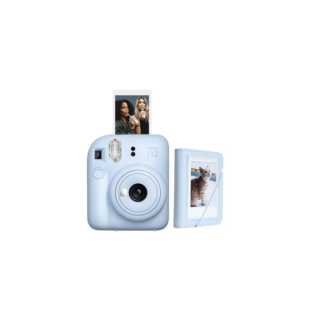 Instax Mini 12 Mavi 28'li Mini Albüm ve Fotoğraf Makinesi Seti