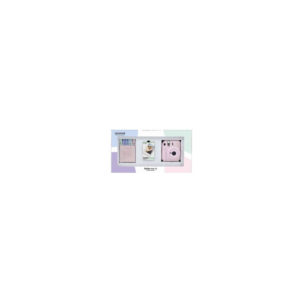 Instax Mini 12 Pembe 10'lu Film Mandal Bundle Box ve Fotoğraf Makinesi