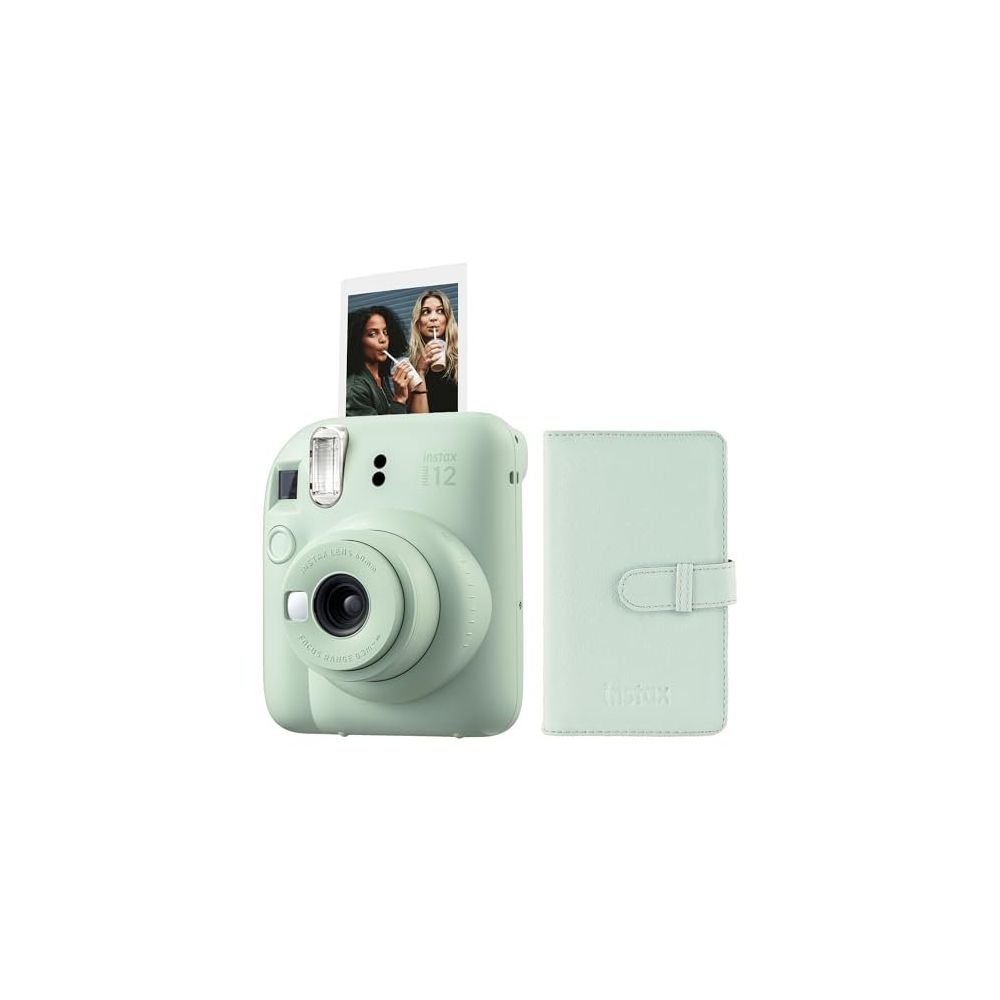 Instax Mini 12 Yeşil 96'lı Laporta Albüm ve Fotoğraf Makinesi Seti