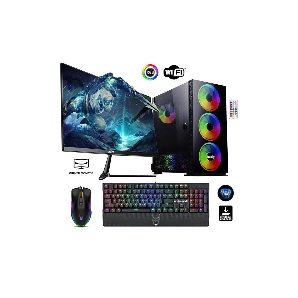 İzoly Athos X i5-12400F 16GB RAM 512GB SSD GTX 1660 Super FreeDOS 24 inç Monitör Oyun Bilgisayarı