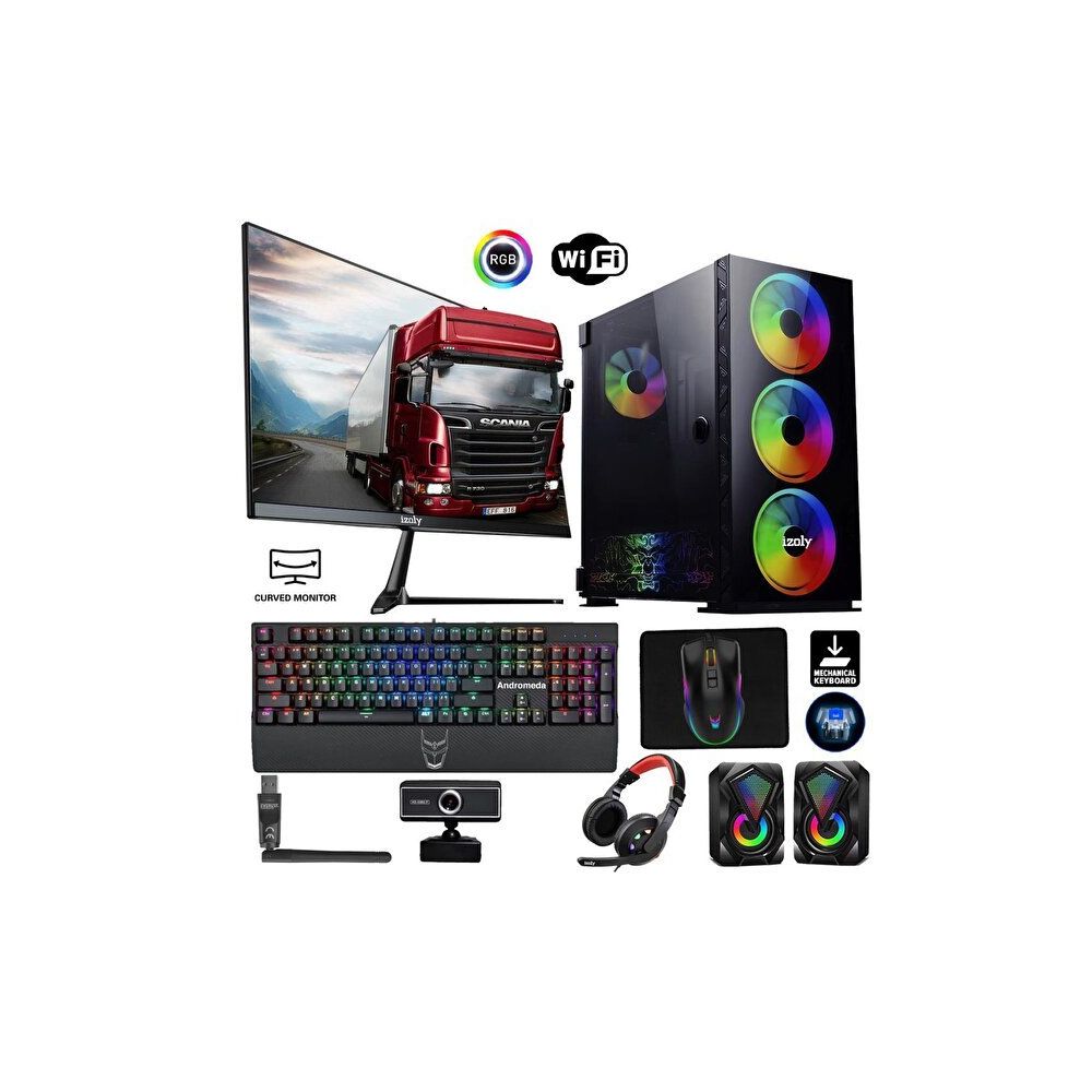 İzoly Beta i3-10100F 16GB RAM 512GB SSD RTX 2060 Super FreeDOS 24 inç Monitör Oyun Bilgisayarı