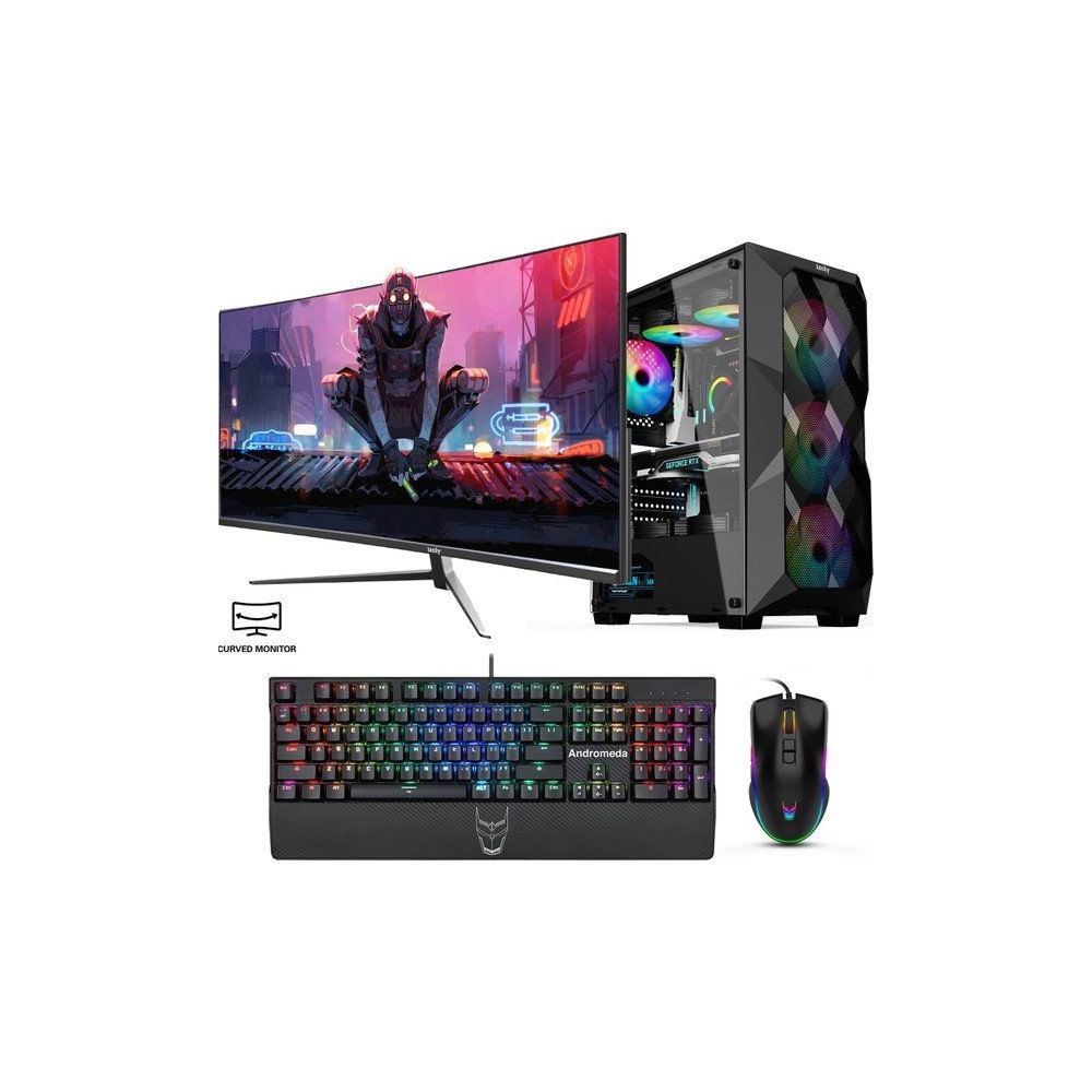 İzoly Entei Y i3-12100F 16GB RAM 512GB SSD RX 580 FreeDOS 27 inç Monitör Oyun Bilgisayarı