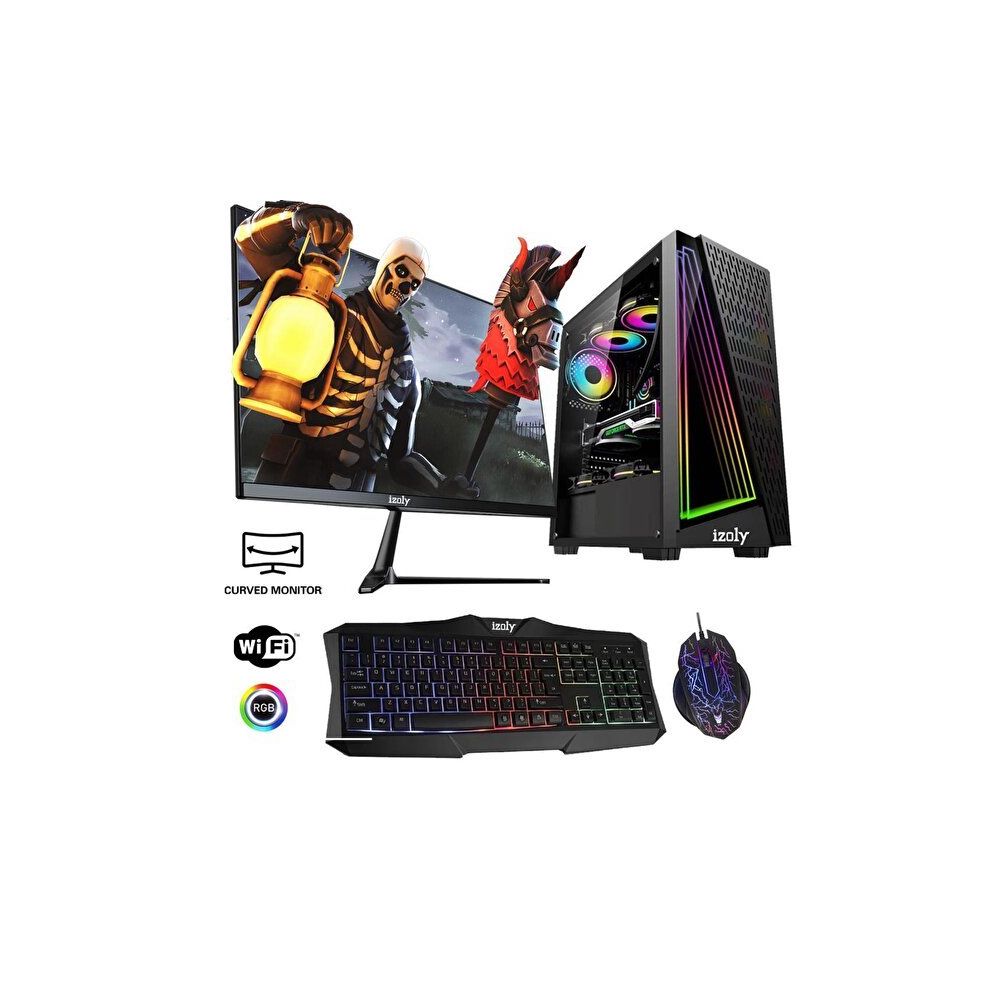 İzoly HND X i5-4570 16GB RAM 256GB SSD RX 550 FreeDOS 24 inç Monitör Oyun Bilgisayarı