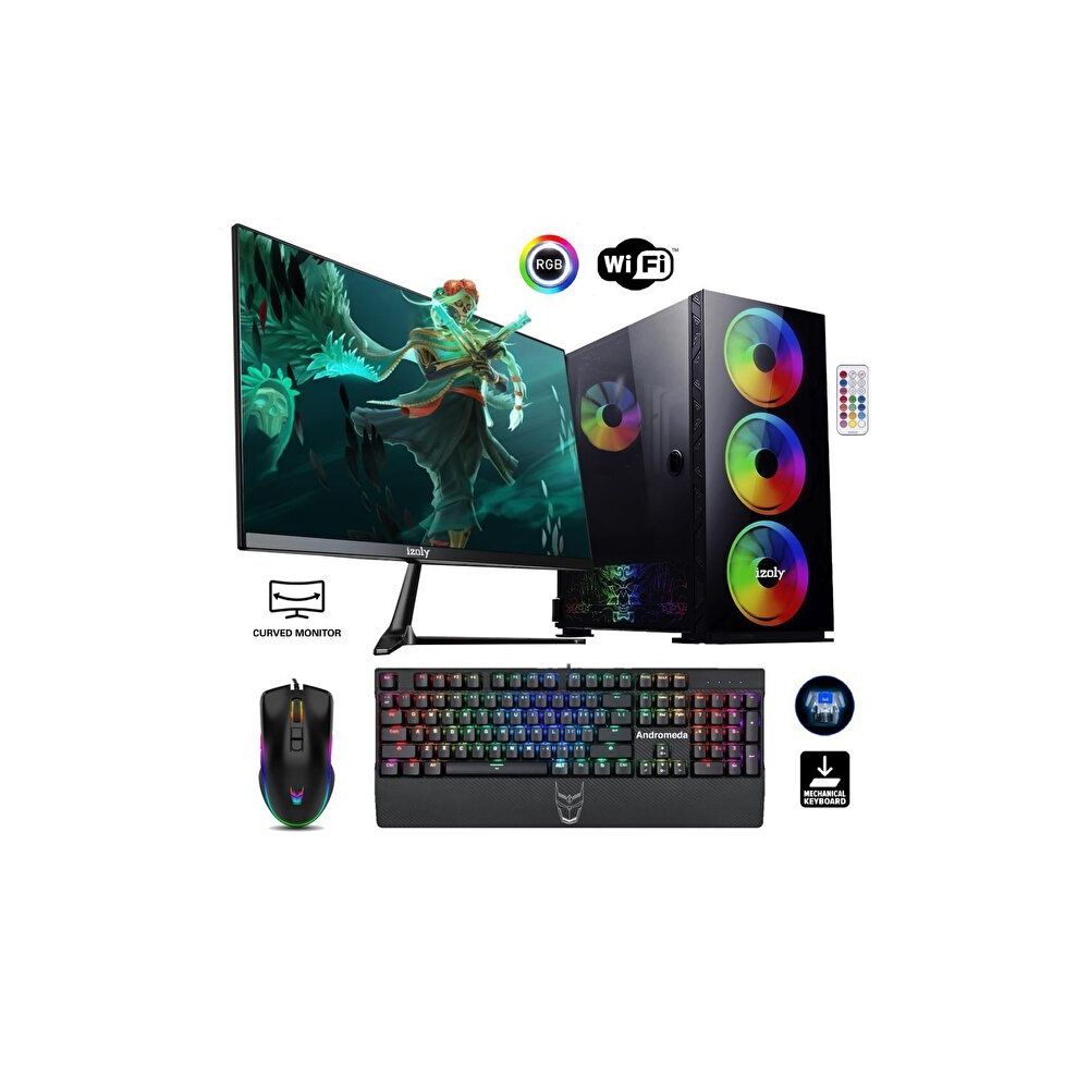 İzoly Kurama X i7-10700F 32GB RAM 256GB SSD GTX 1660 Super FreeDOS 24 inç Monitör Oyun Bilgisayarı