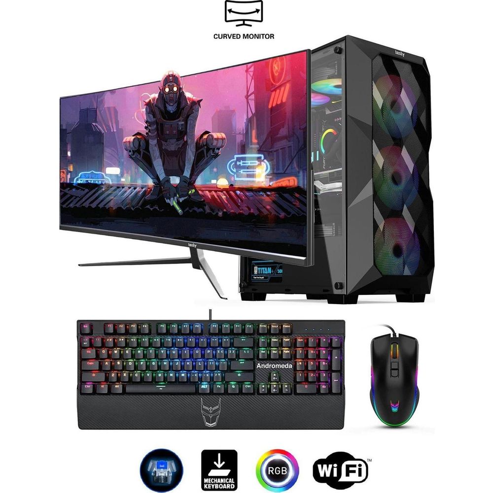 İzoly Onix Y i7-10700F 16GB RAM 512GB SSD RX 580 FreeDOS 27 inç Monitör Oyun Bilgisayarı