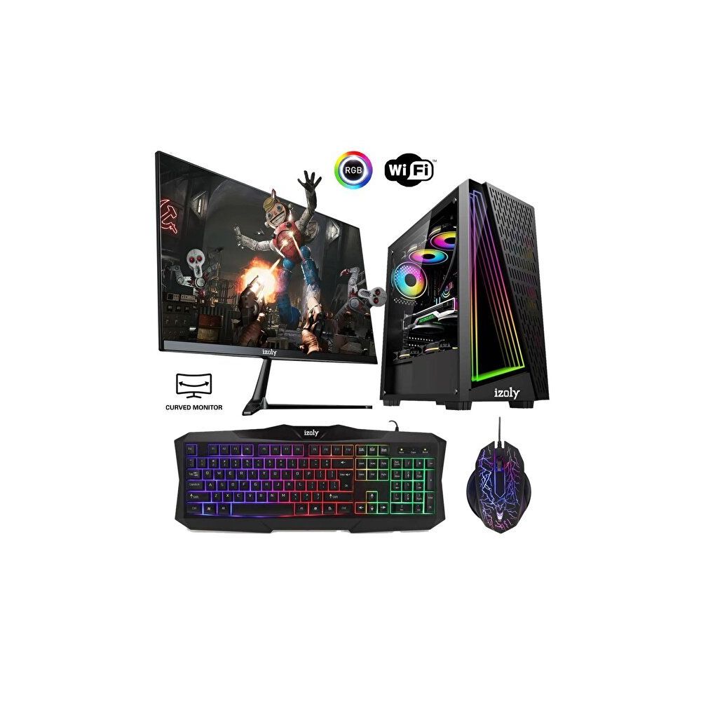İzoly Rainbow X i7-10700F 16GB RAM 512GB SSD RX 580 FreeDOS 24 inç Monitör Oyun Bilgisayarı