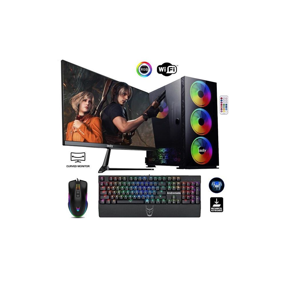 İzoly Shaula X i3-10100F 16GB RAM 512GB SSD GTX 1660 Super FreeDOS 24 inç Monitör Oyun Bilgisayarı