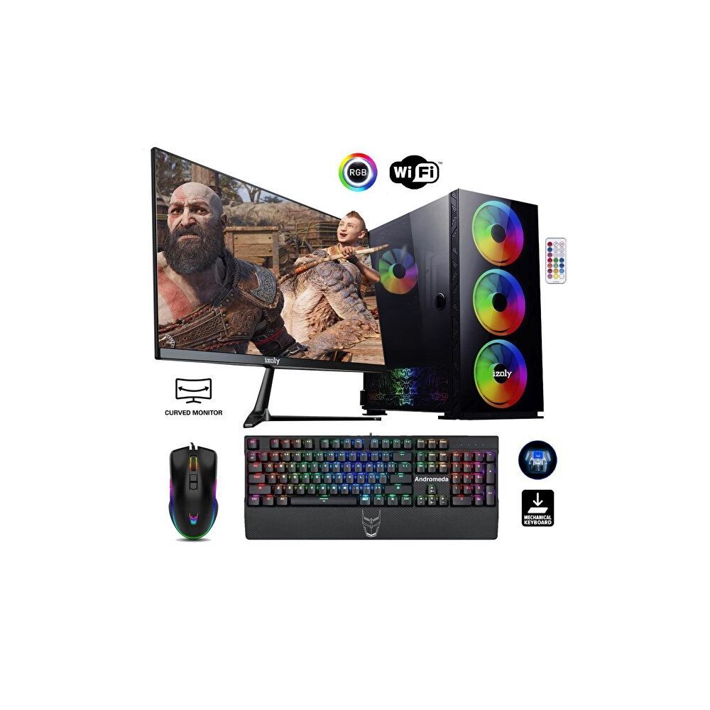 İzoly Shukaku X i5-12400F 16GB RAM 256GB SSD GTX 1660 Super FreeDOS 24 inç Monitör Oyun Bilgisayarı