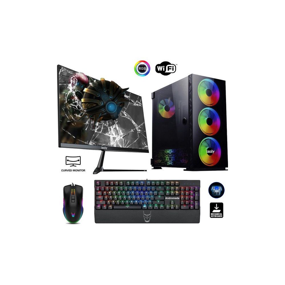 İzoly Warband i5-10400F 16GB RAM 512GB SSD RTX 2060 Super FreeDOS 24 inç Monitör Oyun Bilgisayarı