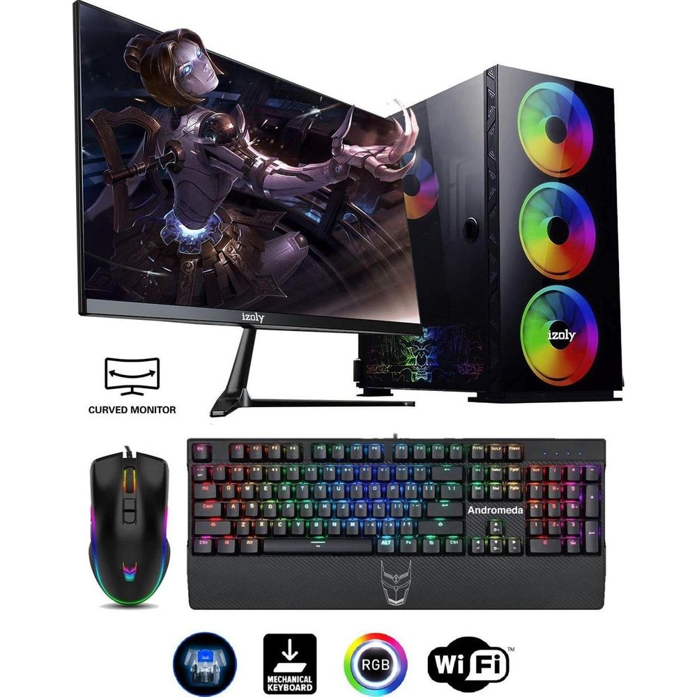 İzoly Warband X i5-10400F 32GB RAM 512GB SSD RTX 2060 Super FreeDOS 24 inç Monitör Oyun Bilgisayarı