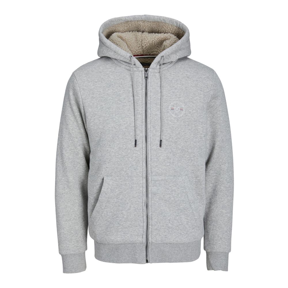 Jack & Jones Jprblushield Teddy Sweat Zip SG SN Açık Gri Erkek