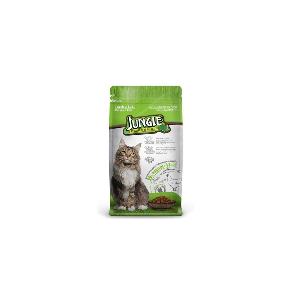 Jungle 15 Kg Tavuklu Ve Balikli Yetiskin Kedi Mamasi Fiyatlari