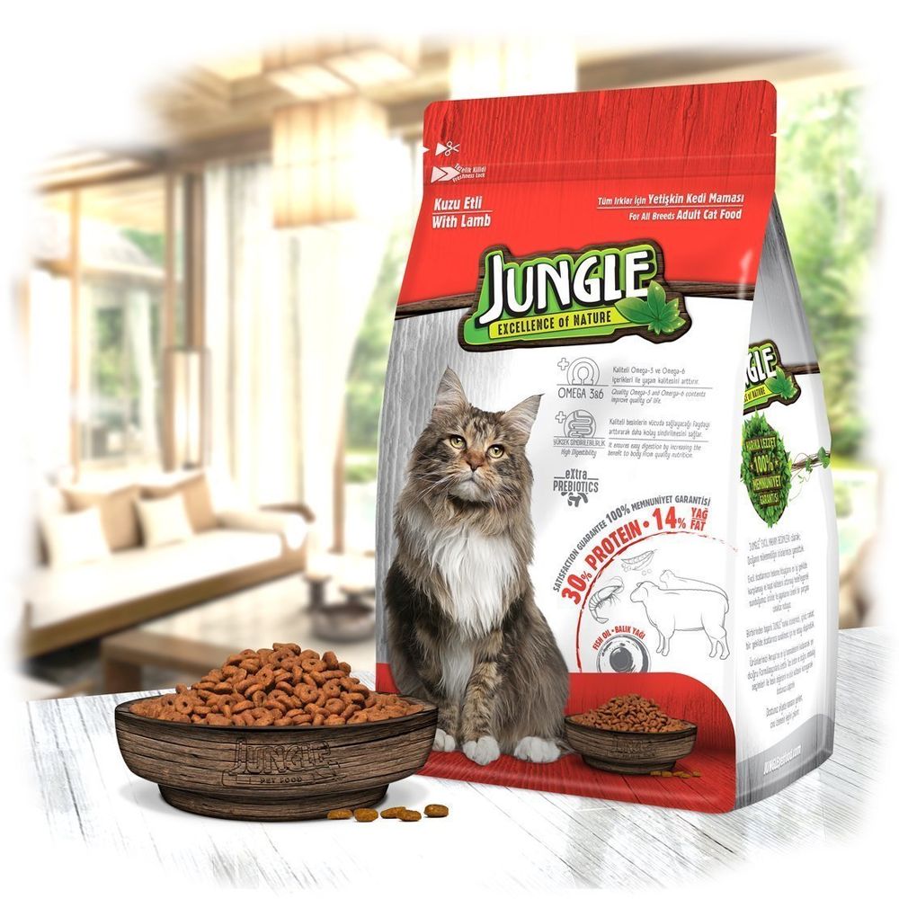 Jungle Yetiskin Kediler Icin Kuzu Etli 500 Gr Kedi Mamasi Fiyatlari