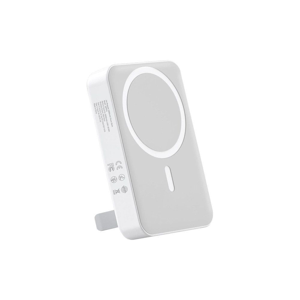 Juo 10000 mAh MagSafe Beyaz Powerbank Standlı PD20W Taşınabilir Kablosuz Hızlı Şarj Cihazı