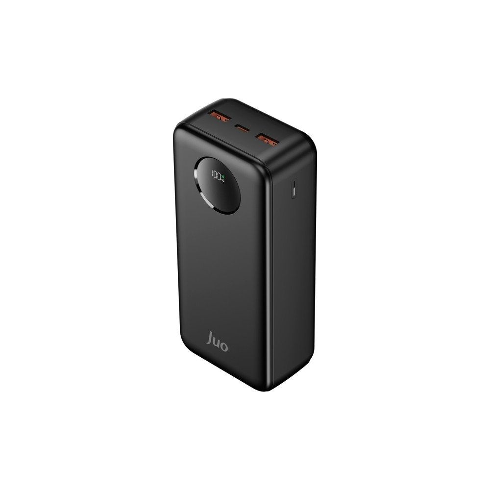 Juo 30.000 mAh 22.5W Siyah Dijital Led Ekranlı Taşınabilir Hızlı Şarj Cihazı Powerbank