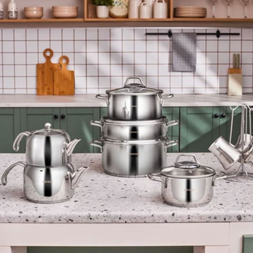 Karaca Belgrad İndüksiyon Tabanlı 15 Parça Çelik Çeyiz Seti Fiyatları