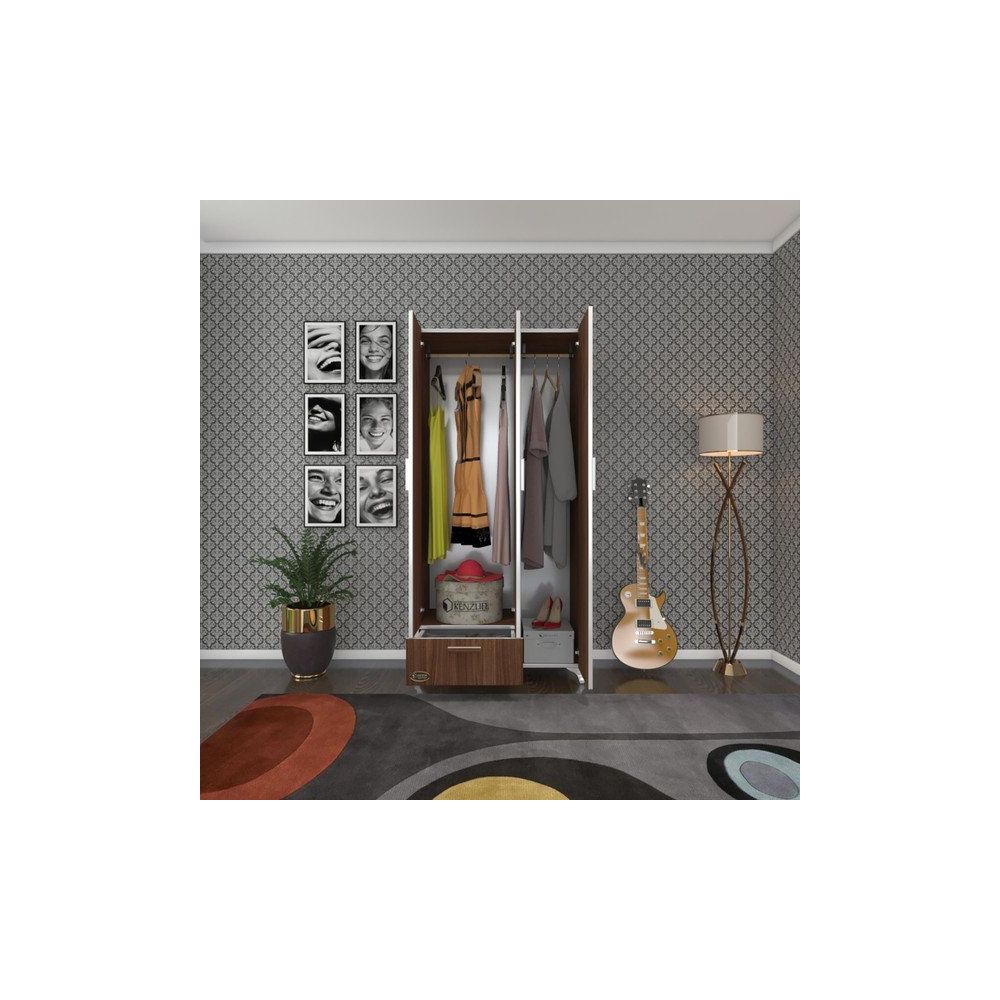 Kenzlife Yasemin 168x80x42 CM 3 Kapaklı Kapılı Çekmeceli