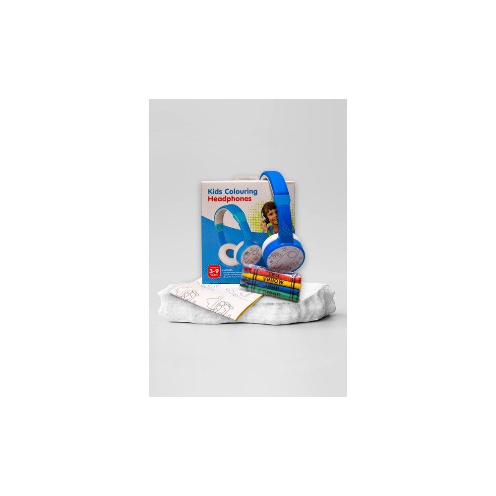 Kids Colouring H-31116 3.5 mm Aux Mavi Kulaküstü Çocuk Kulaklığı
