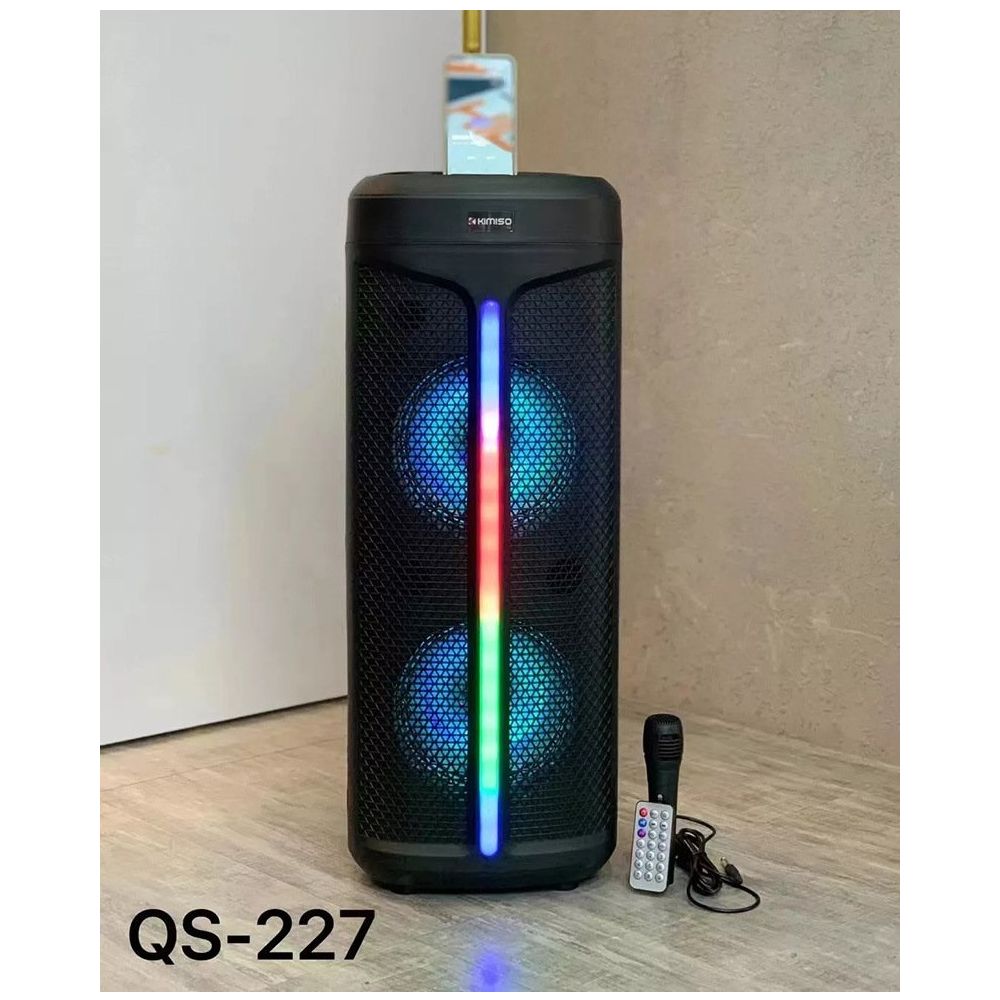 Kimiso QS-227 Çift 8 inç Led Ekranlı Taşınabilir BT Hoparlör