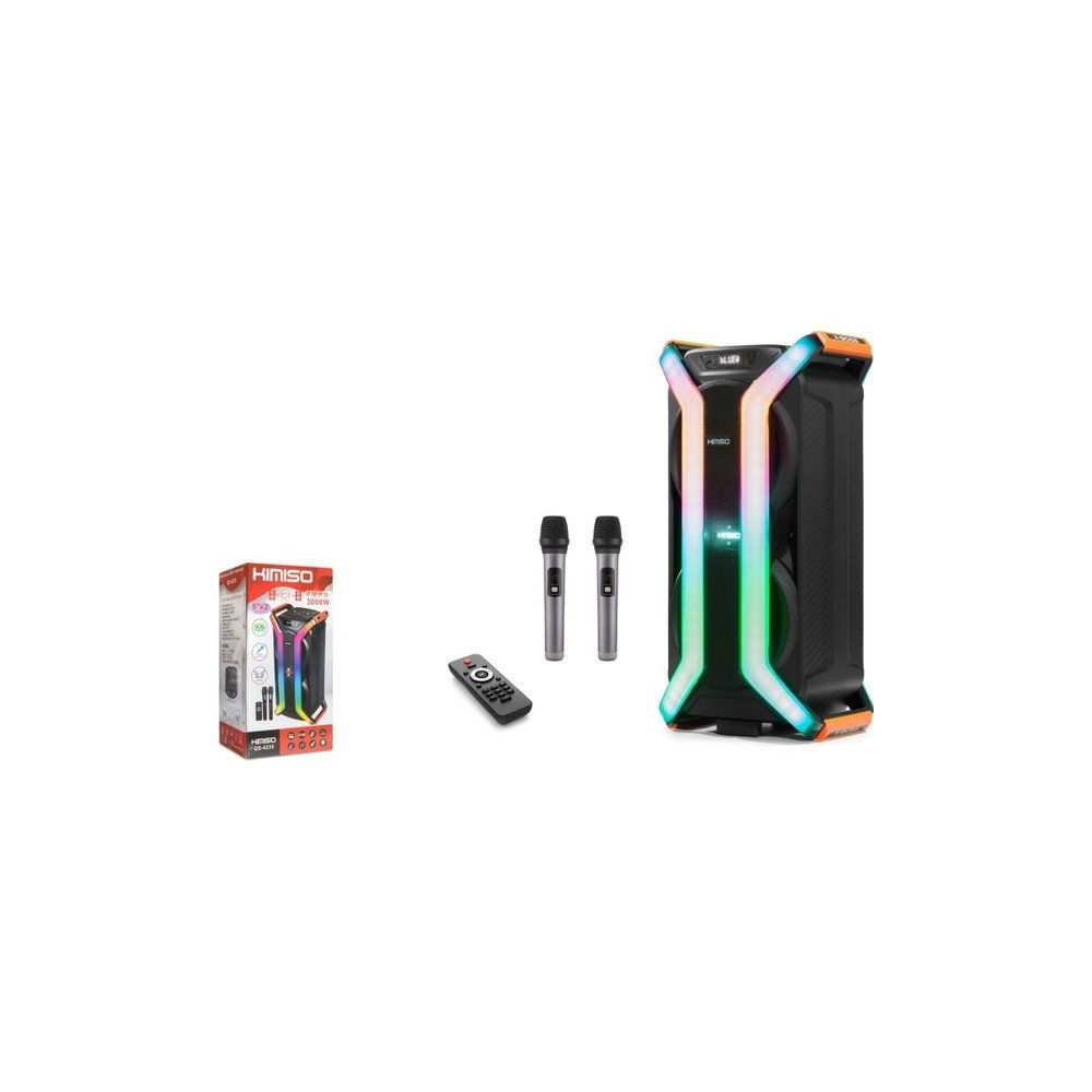 Kimiso QS4235 Uzaktan Kumandalı 2x8 inç 330x270x680 mm Bluetooth Speaker