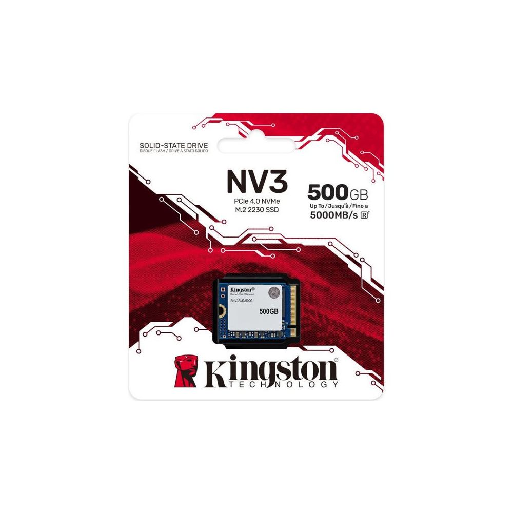 Kingston SNV3SM3/500G NV3 500 GB 22x30 mm PCIe 4.0 x4 M.2 NVMe SSD