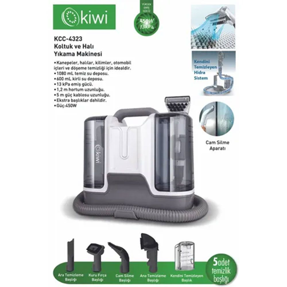 Kiwi KCC-4323 Beyaz Koltuk ve Halı Yıkama Makinesi Fiyatları
