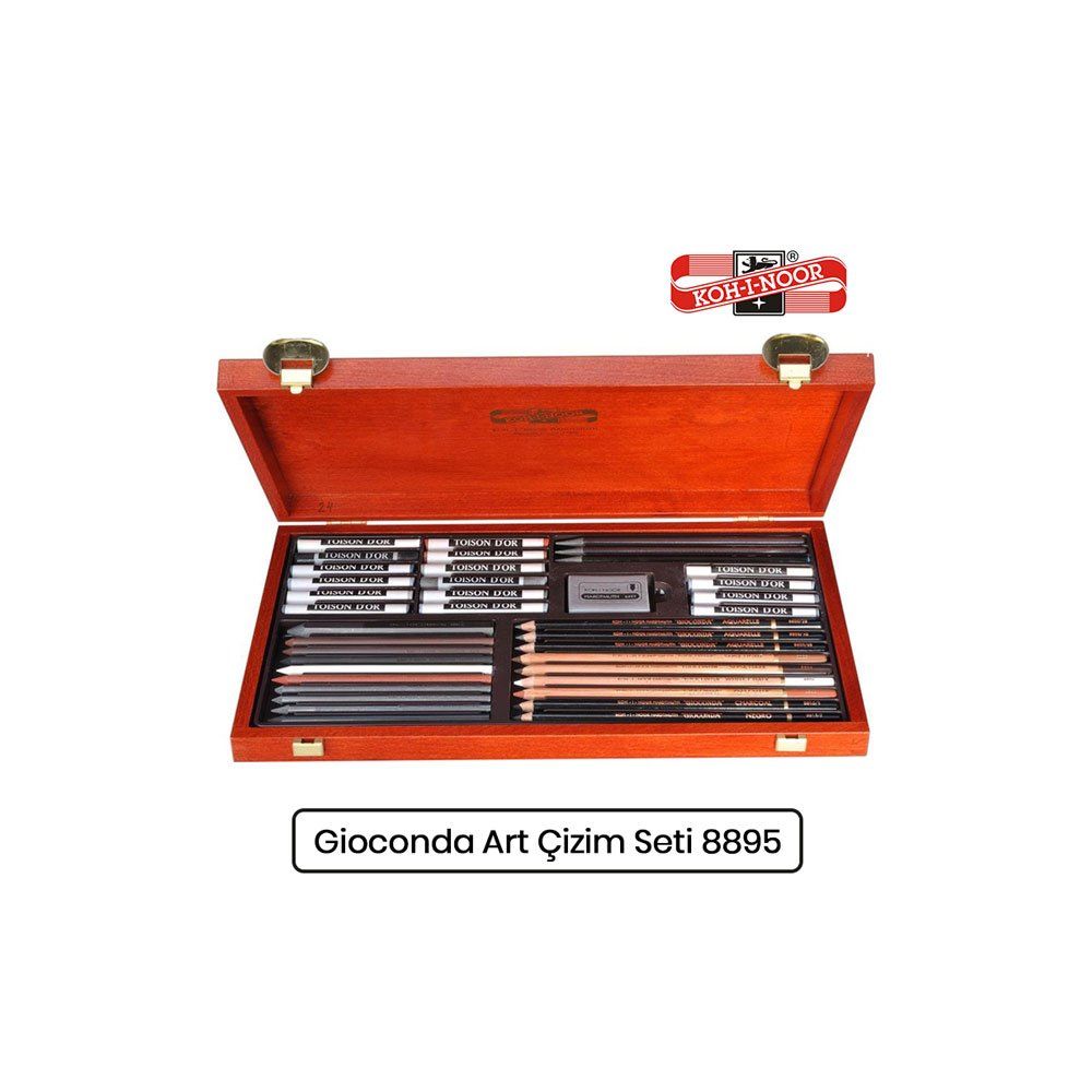 Koh-i-Noor Gioconda Artist Set 8895 Ahşap Kutu Çizim Seti Fiyatları