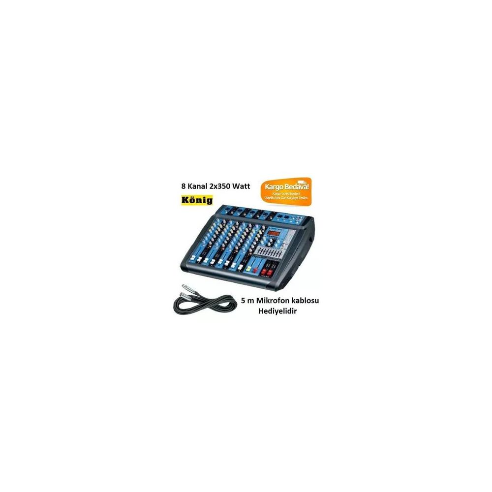 Konig KA-8700P 2x350W 8 Kanal Power Mikser Fiyatları | Cimri