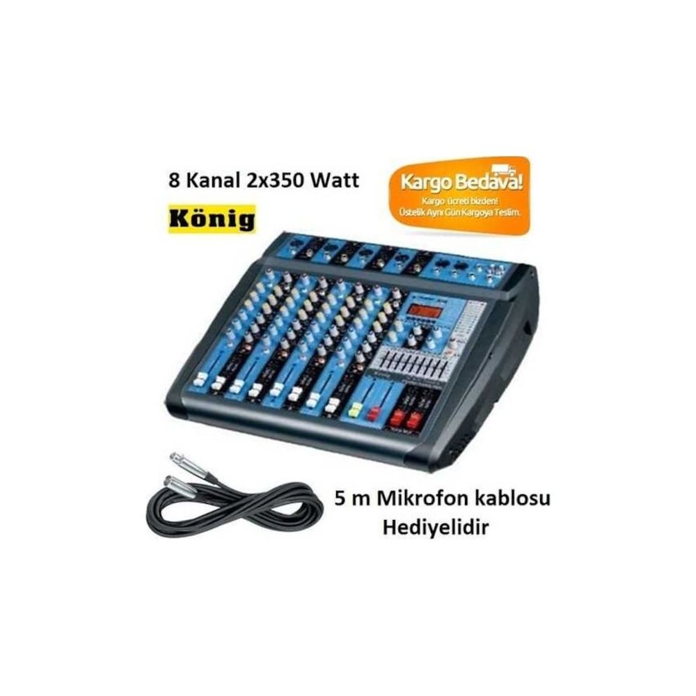 Konig KA-8700P 2x350W 8 Kanal Power Mikser Fiyatları | Cimri