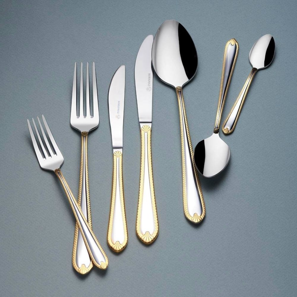 Korkmaz 5000347569 A2517 84 Parça Gold Dilruba Çatal Bıçak Kaşık