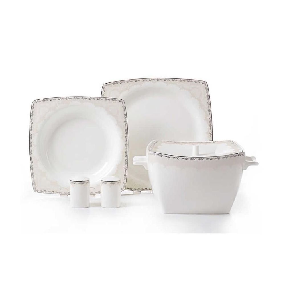 Korkmaz A8439 Bone Selection 60 Parca Kare Yemek Takimi Fiyatlari