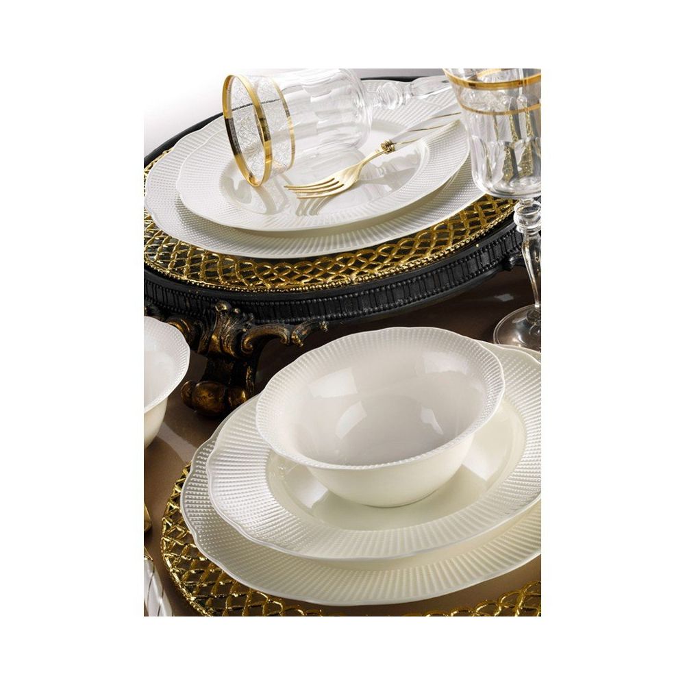 Kutahya Porselen Milena Yaldizli 24 Parca Krem Yemek Takimi Fiyatlari