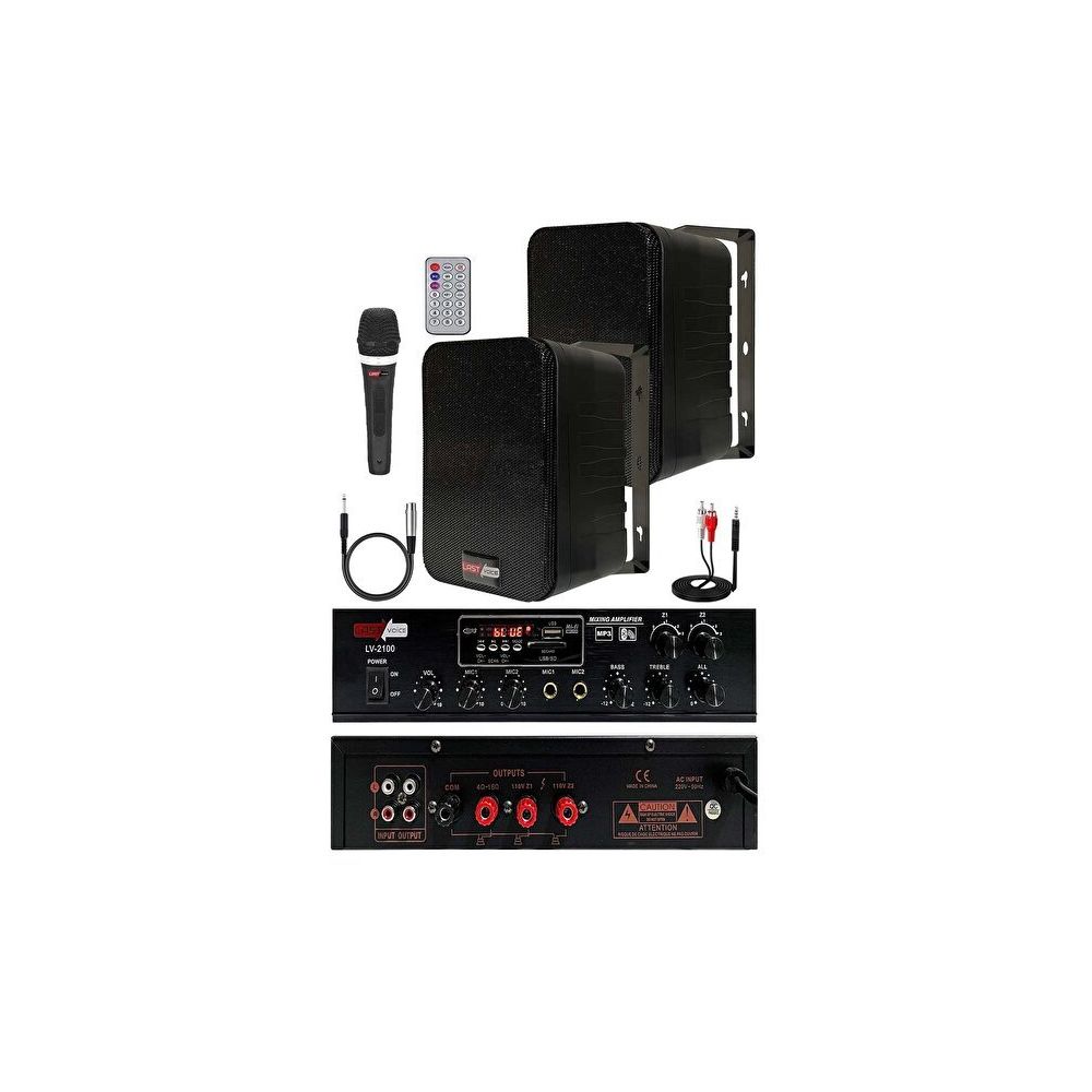 Lastvoice Black Soft Paket-1 Hoparlör-Anfi Mağaza Ses Sistemi