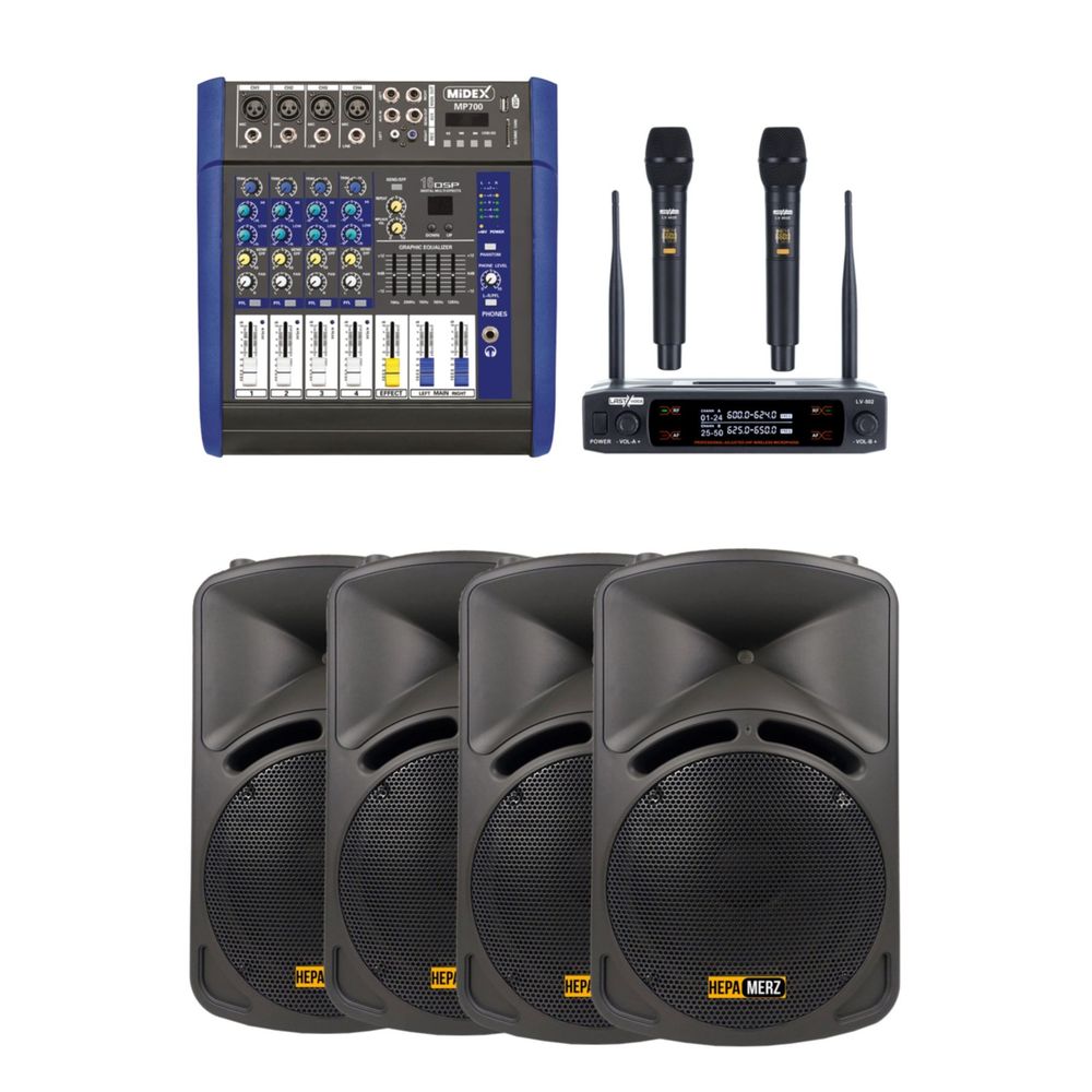 Lastvoice Bronz Paket-3 Profesyonel Ses Sistemi Mikser Hoparlör