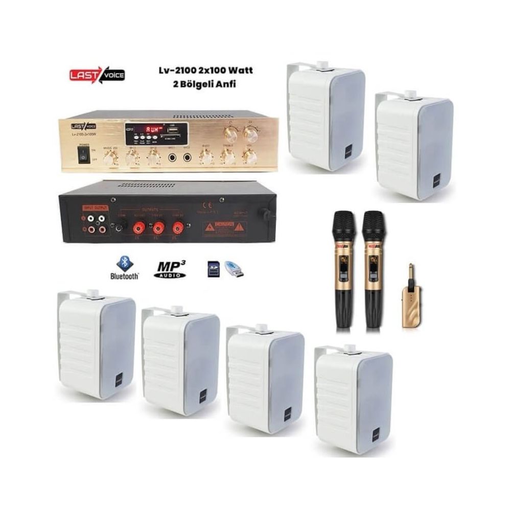 Lastvoice Soft Paket-4 Hoparlör ve Anfi Mağaza Ses Sistemi