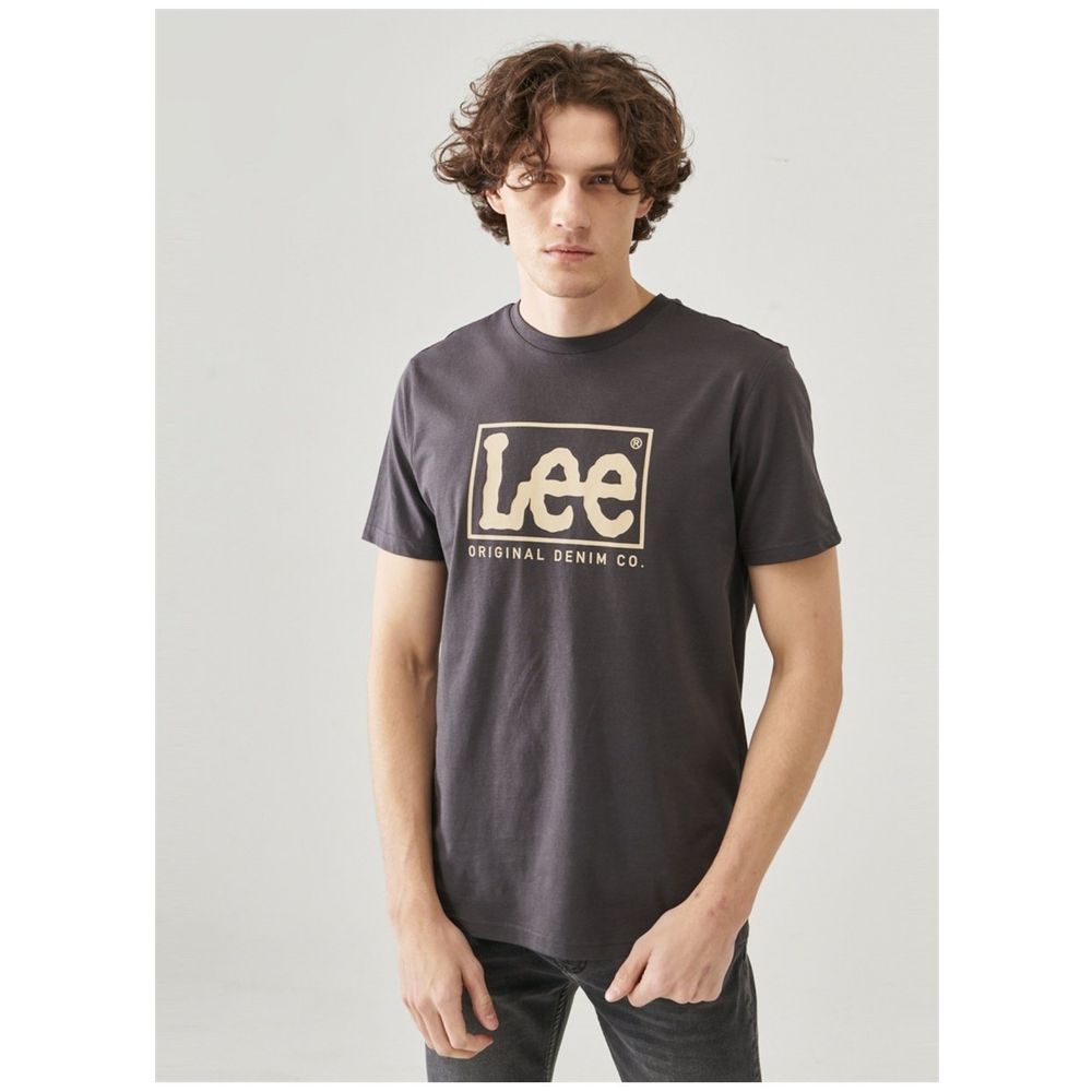 Lee Lweight SS XM Wobbly Logo CNeck Tee O Yaka Antrasit Erkek T
